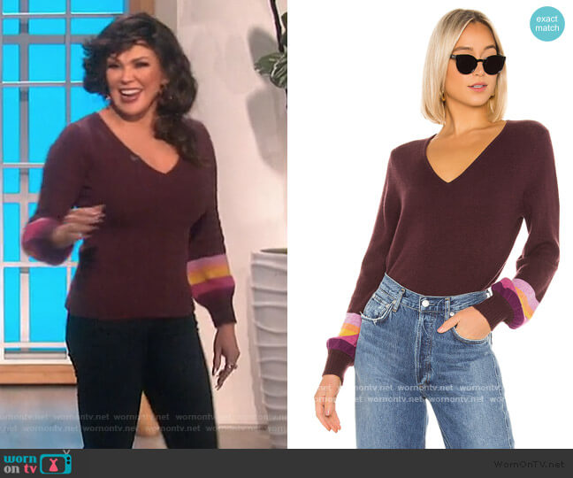 Velvet by Graham & Spencer Caren Cashmere Sweater worn by Marie Osmond on The Talk