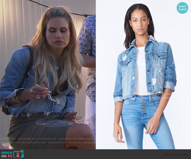 Veronica Beard Cara Jean Jacket worn by Jackie Goldschneider on The Real Housewives of New Jersey