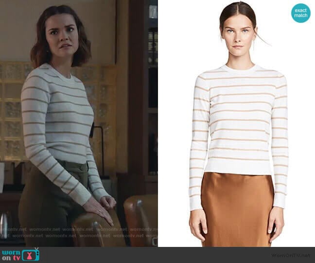 Vince Striped Cashmere Sweater worn by Callie Foster (Maia Mitchell) on Good Trouble