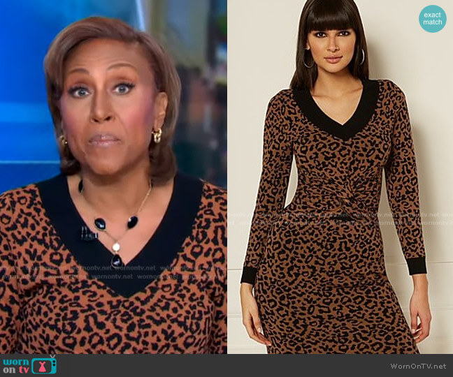 New York & Company Vivia Sweater - Eva Mendes Collection worn by Robin Roberts on Good Morning America