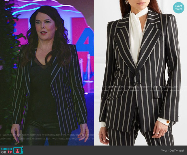 Vivienne Westwood Lou Lou Striped Blazer worn by Joan (Lauren Graham) on Zoeys Extraordinary Playlist