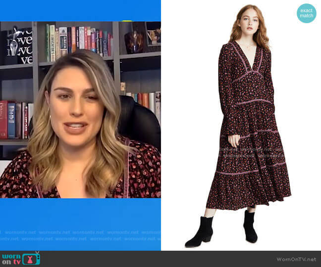 Free People What A Feeling Midi Dress worn by Carissa Loethen Culiner on E! News