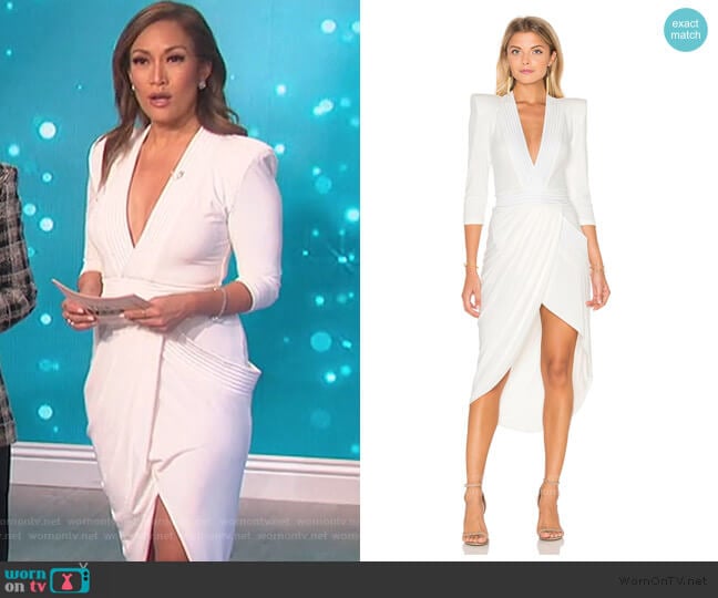 Zhivago Eye Of Horus Midi Dress worn by Carrie Inaba on The Talk