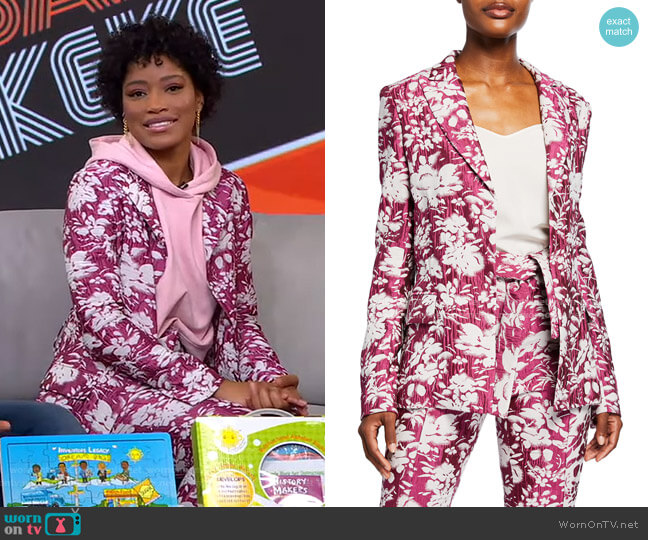 Alexis Raquelle Jacquard Jacket worn by Keke Palmer on Good Morning America