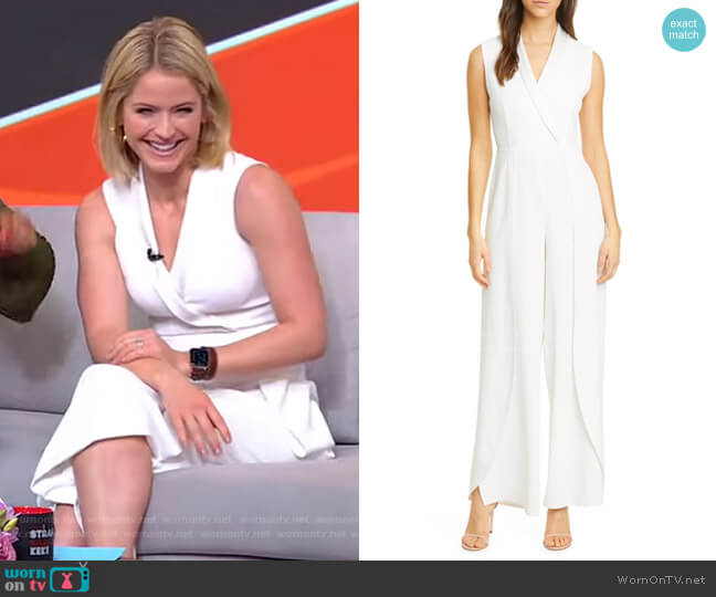 Alice + Olivia Bebe Jumpsuit worn by Sara Haines on Good Morning America