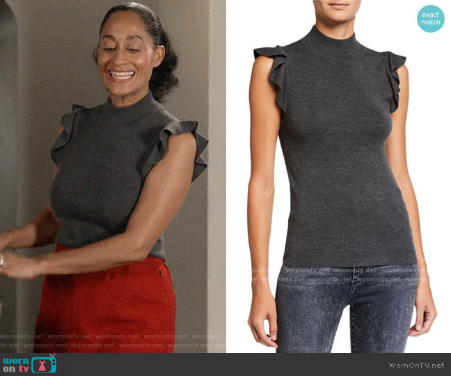 Alice + Olivia Lamara Top worn by Rainbow Johnson (Tracee Ellis Ross) on Black-ish