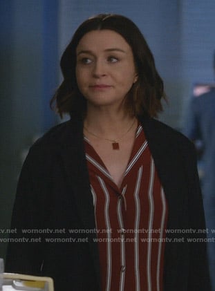 Amelia’s red striped shirt on Greys Anatomy