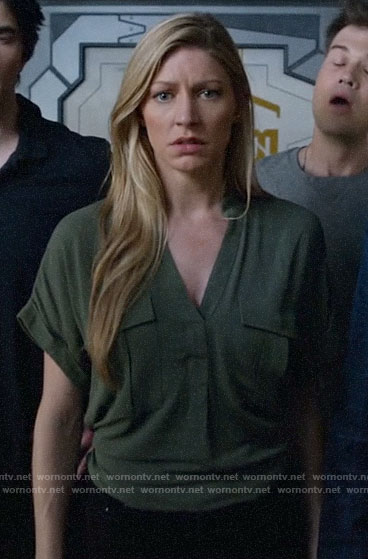 Ava’s green utility top on Legends of Tomorrow