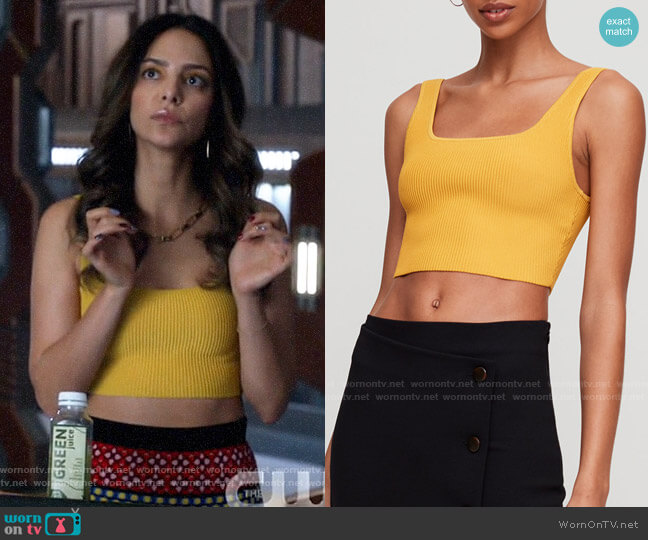 Babaton Sculpt Knit Tank worn by Zari Tomaz (Tala Ashe) on Legends of Tomorrow
