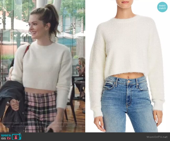 Bardot Cropped Fluffy Sweater worn by Sutton (Meghann Fahy) on The Bold Type