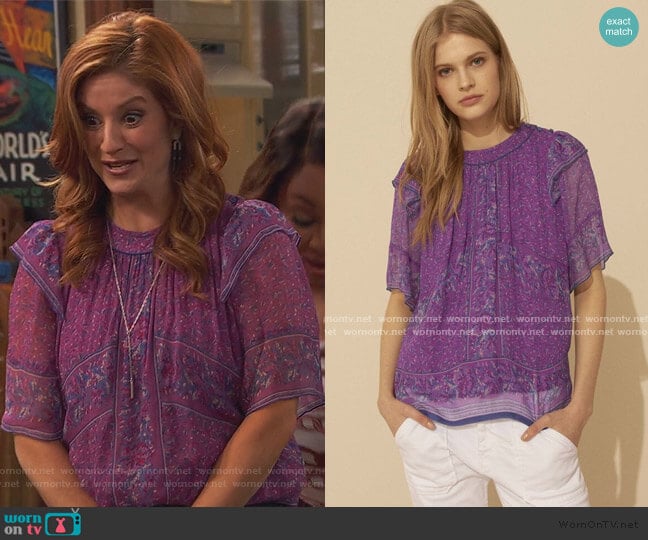 Ba&sh Moccha Top worn by Chelsea Grayson (Anneliese van der Pol) on Ravens Home
