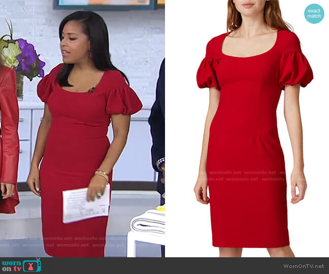 Black Halo Kasper Sheath Dress worn by Sheinelle Jones on Today