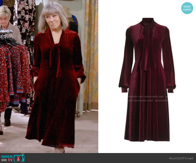 Black Halo Ruby Velvet Dress