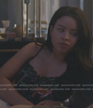 Mariana’s black tiger print cami on Good Trouble
