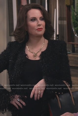 Karen’s black tweed jacket on Will and Grace