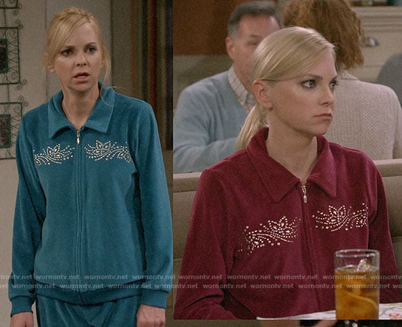 Christy’s studded velour track suits on Mom