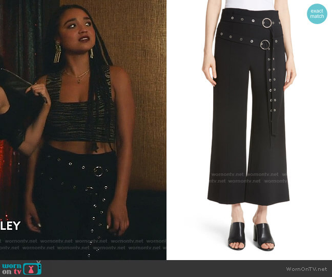 Cinq a Sept Jessi Double Belt Pants worn by Kat Edison (Aisha Dee) on The Bold Type