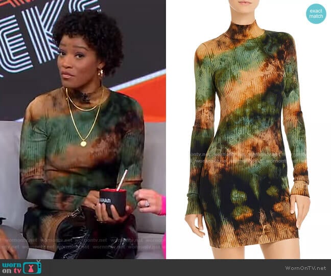 Cotton Citizen Ibiza Tie-Dye Rib-Knit Dress worn by Keke Palmer on Good Morning America