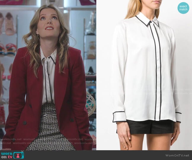 Equipment Genevia Top worn by Sutton (Meghann Fahy) on The Bold Type