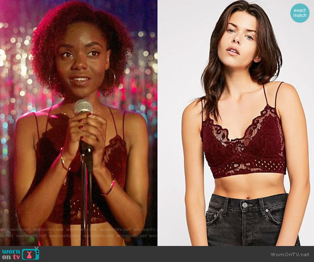 Free People Madonna Bralette worn by Josie McCoy (Ashleigh Murray) on Katy Keene