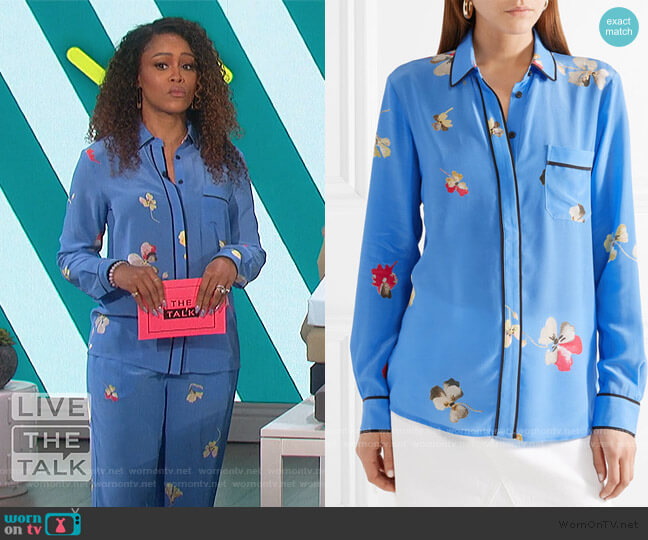 Ganni Joycedale Shirt worn by Eve on The Talk