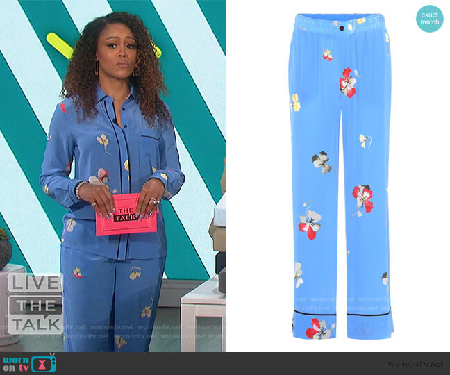 Ganni Joycedale Trousers worn by Eve on The Talk