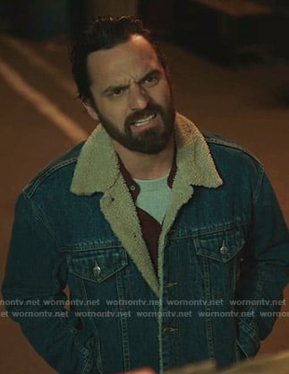 Grey’s shearling denim jacket on Stumptown