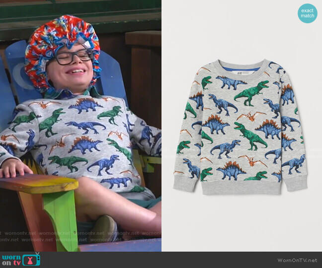 H&M Patterned Sweatshirt worn by Matteo Silva (Raphael Alejandro) on Bunkd