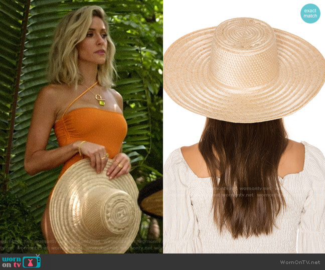 Janessa Leone Elsa Boater Hat worn by Kristin Cavallari on Very Cavallari