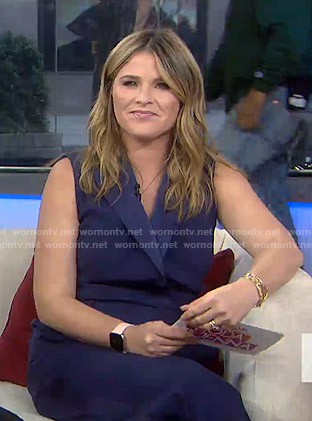 Jenna’s sleeveless tuxedo jumpsuit on Today