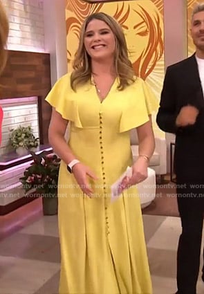 Jenna’s yellow flutter sleeve maxi dress on Today
