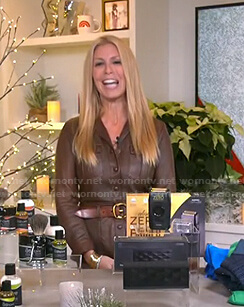 Jill’s brown leather jumpsuit on Today