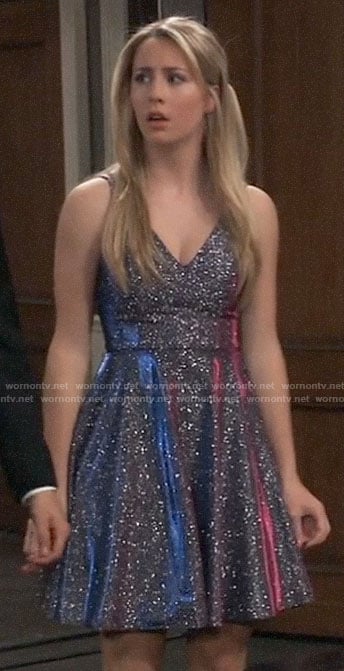 Josslyn’s sparkly dance dress on General Hospital
