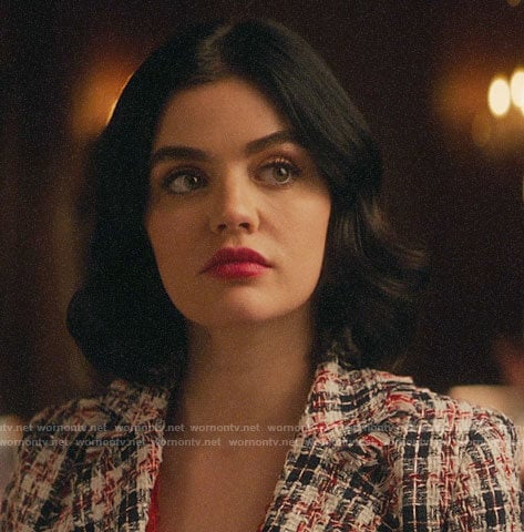 Katy’s plaid tweed jacket on Katy Keene