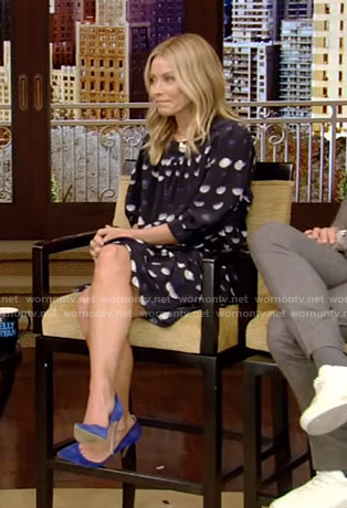 Kelly’s polka dot mini dress on Live with Kelly and Ryan
