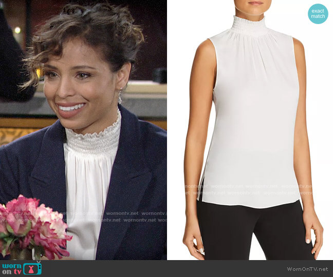 Kobi Halperin Velma Blouse worn by Elena Dawson (Brytni Sarpy) on The Young and the Restless