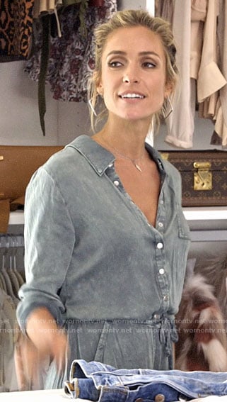 Kristin’s button front romper on Very Cavallari