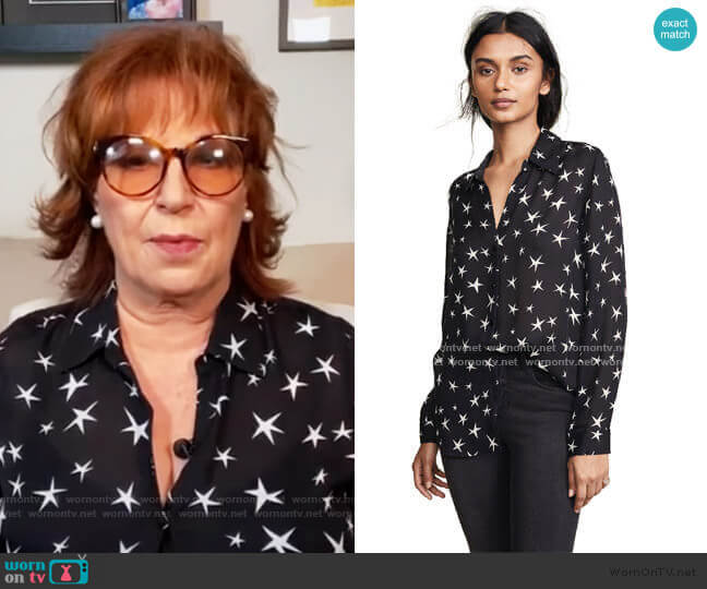 L'Agence Nina Silk Blouse worn by Joy Behar on The View