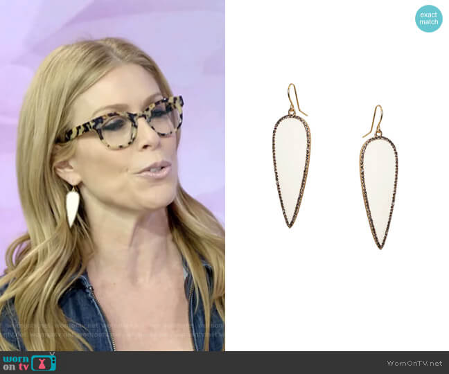 Marlyn Schiff Enamel Drop Earring worn by Jill Martin on Today