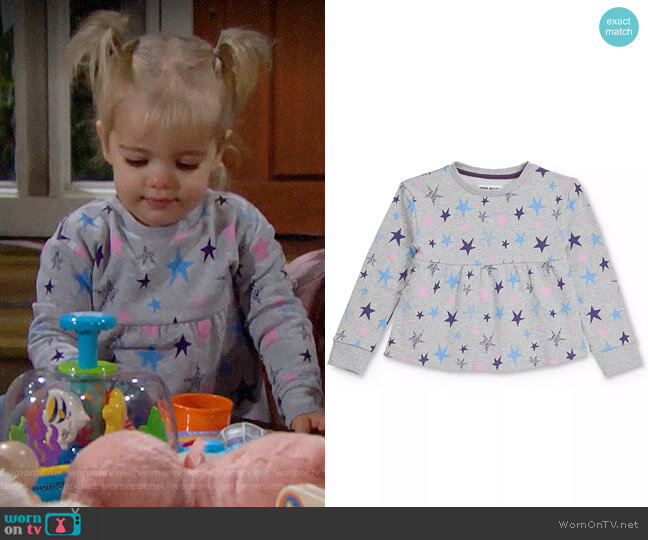 Mini Series Alicia Star Print Empire-Waist Sweatshirt