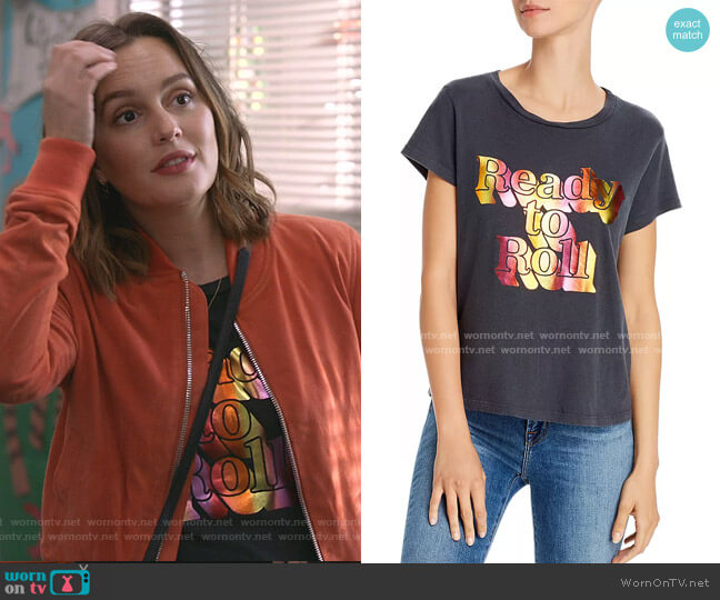 Mother The Boxy Goodie Goodie Foil Graphic Tee worn by Angie (Leighton Meester) on Single Parents