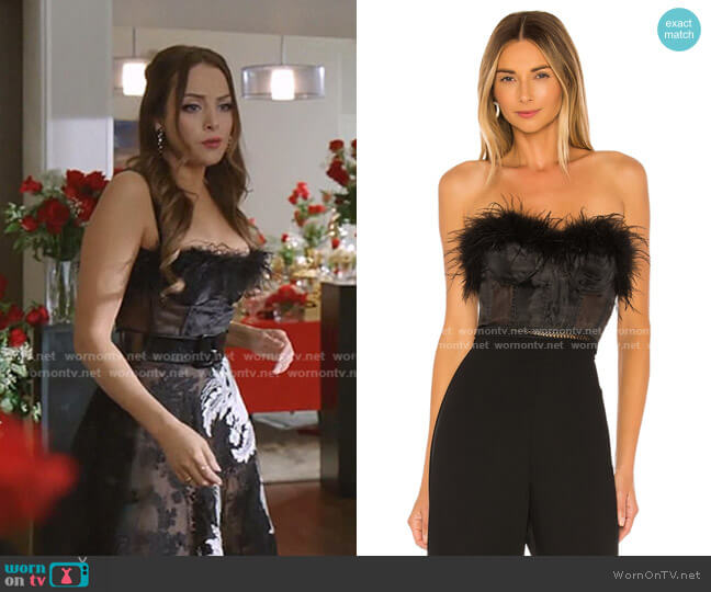 NBD Imagine Top worn by Fallon Carrington (Elizabeth Gillies) on Dynasty