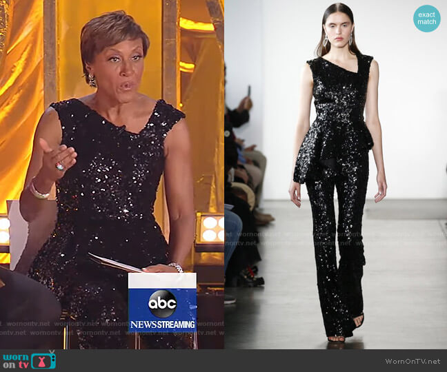 Pamella Roland 2020 Collection worn by Robin Roberts on Good Morning America