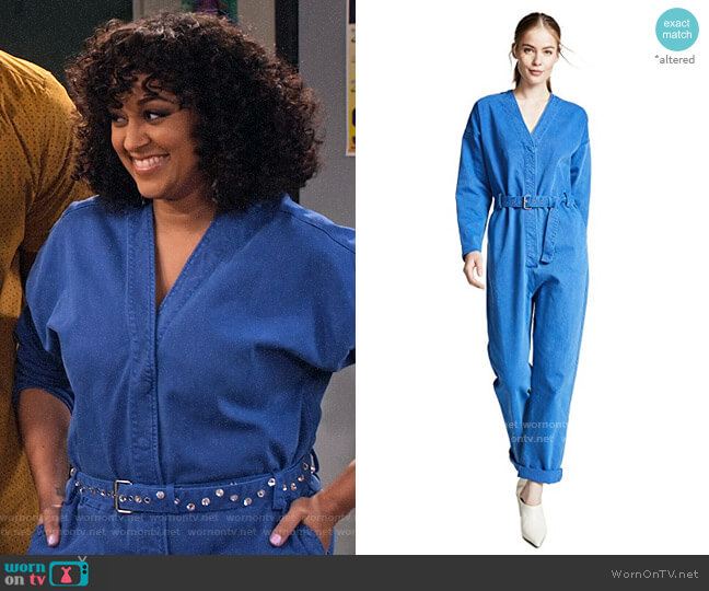 Rachel Comey Glitch Jumpsuit worn by Cocoa McKellan (Tia Mowry-Hardrict) on Family Reunion
