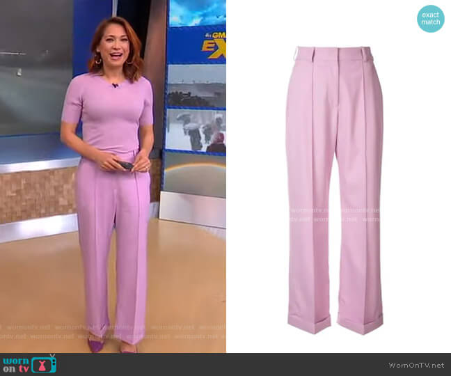 Racil High-Waisted Trousers worn by Ginger Zee on Good Morning America