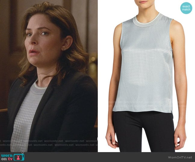 Rag & Bone Ali Houndstooth Tank worn by Taylor Rentzel (MacKenzie Meehan) on Bull