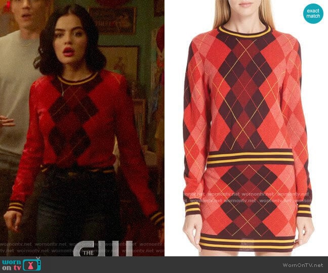 Rag and Bone Dex Argyle Sweater worn by Katy Keene (Lucy Hale) on Katy Keene