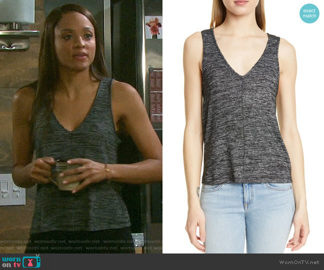 Rag & Bone Hudson V-Neck Tank worn by Lani Price (Sal Stowers) on Days of our Lives