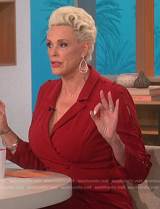 Brigitte Nielsen’s red blazer dress on The Talk