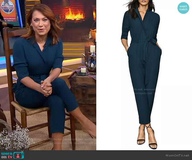 Reiss Freya Jumpsuit worn by Ginger Zee on Good Morning America